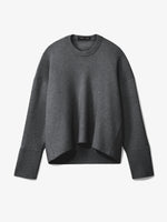 Flat image of Eco Cashmere Oversized Sweater in grey melange