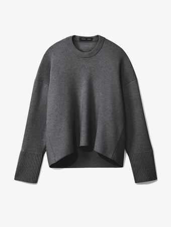 Flat image of Eco Cashmere Oversized Sweater in grey melange