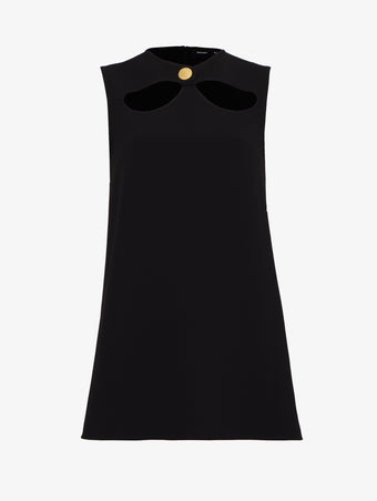 Flat image of Matte Viscose Crepe Top in black