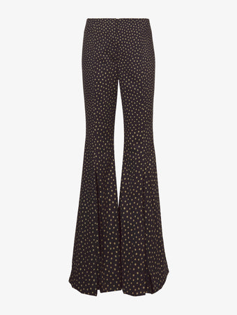 Flat image of Printed Dot Cady Pants in khaki multi