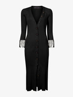Flat image of Viscose Knit Dress in black