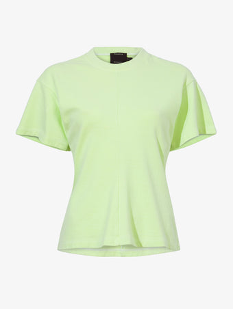 Flat image of Eco Cotton Waisted T-Shirt in lime