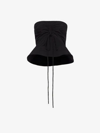 Flat image of Technical Nylon Strapless Top in black