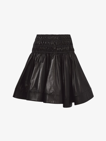 Flat image of Nappa Skirt in black