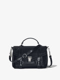 Front image of Crinkled Patent PS1 Medium Bag in BLACK.jpg