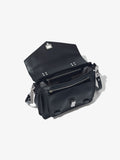 Aerial image of Crinkled Patent PS1 Medium Bag in BLACK.jpg