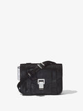 Front image of Crinkled Patent PS1 Mini Crossbody Bag in BLACK.jpg