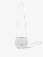 Front image of Mini Round Dia in OPTIC WHITE with strap extended