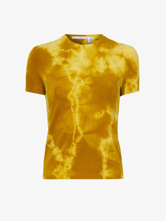 Flat image of Tie Dye T-Shirt in sulphur/muted lime