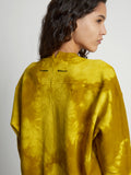 Detail image of model wearing Tie Dye Sweatshirt in sulphur/muted lime