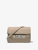 Front image of PS11 Mini Classic Bag in light taupe
