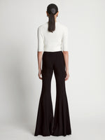 Back image of model wearing Viscose Suiting Pants in black