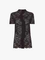 Flat image of Stretch Lace Top in black