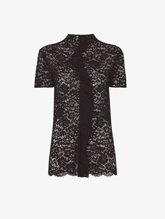 Flat image of Stretch Lace Top in black