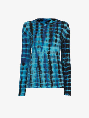 Flat image of Tie Dye T-Shirt in blue multi