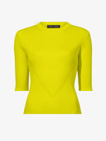 Flat image of Viscose Knit Top in sulphur