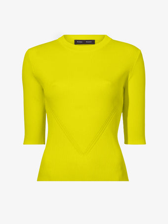Flat image of Viscose Knit Top in sulphur