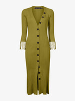 Flat image of Viscose Knit Dress in olive