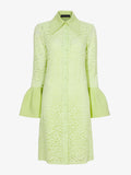 Flat image of Stretch Lace Shirt Dress in lime