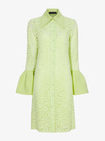 Flat image of Stretch Lace Shirt Dress in lime