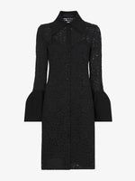 Flat image of Stretch Lace Shirt Dress in black