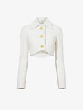 Proenza Schouler flat image of Boucle Tweed Crop Jacket in off white