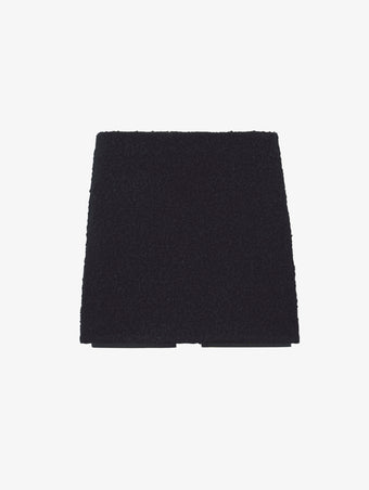 Flat image of Boucle Tweed Skirt in black