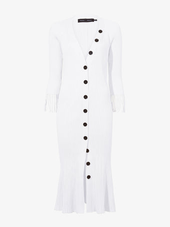 Flat image of Viscose Knit Dress in optic white