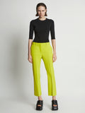 Front image of model wearing Viscose Suiting Straight Pants in sulphur