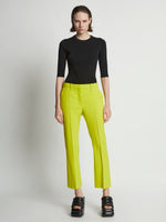 Front image of model wearing Viscose Suiting Straight Pants in sulphur