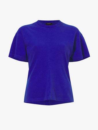 Flat image of  Eco Cotton Waisted T-Shirt in cobalt
