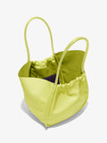 Aerial image of XL Ruched Tote in LEMONGRASS