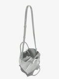 Interior image of Small Ruched Crossbody Tote in optic white