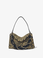 Front image of Crochet Braid Bag in BLACK/NATURAL
