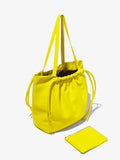 Aerial image of Drawstring Tote in CANARY YELLOW