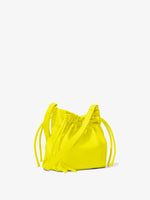Side image of Drawstring Pouch in CANARY YELLOW