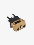 Aerial image of Raffia PS1 Mini Crossbody Bag in BLACK/SAND