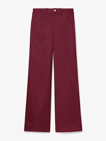 Flat image of Cotton Twill Culotte in plum