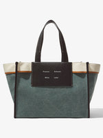 Front image of XL Morris Canvas Tote in BLUE