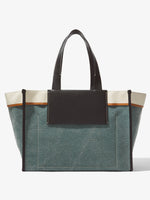 Back image of XL Morris Canvas Tote in BLUE