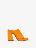 Front image of Forma Platform Sandals in Orange
