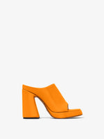 Front image of Forma Platform Sandals in Orange