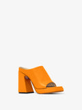 3/4 Front image of Forma Platform Sandals in Orange