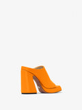 3/4 Back image of Forma Platform Sandals in Orange