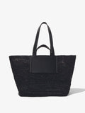 Back image of Large Morris Raffia Tote in BLACK