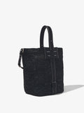 Side image of Sullivan Raffia Bag in BLACK