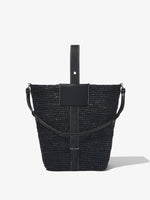 Back image of Sullivan Raffia Bag in BLACK