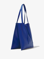 Side image of Twin Nappa Tote in COBALT