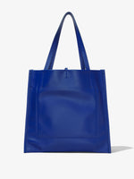 Back image of Twin Nappa Tote in COBALT