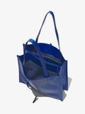 Interior image of Twin Nappa Tote in COBALT